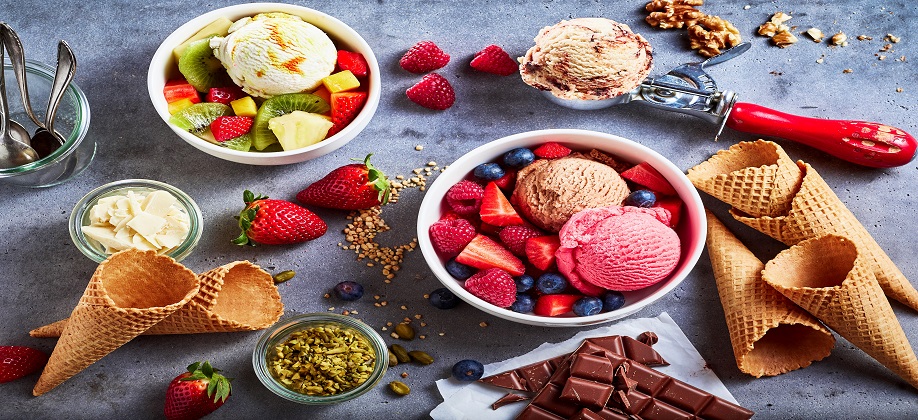 Ice cream, biscuits and beverages made with CK Enterprise ingredients